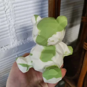 Nounours support de téléphone vert tilleul