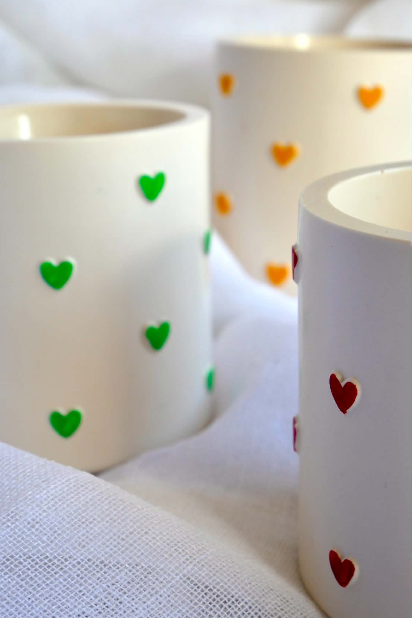 Bougies petits coeurs