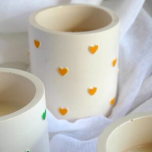 Bougies petits coeurs Monoï