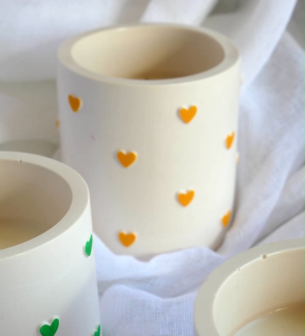 Bougies petits coeurs Monoï