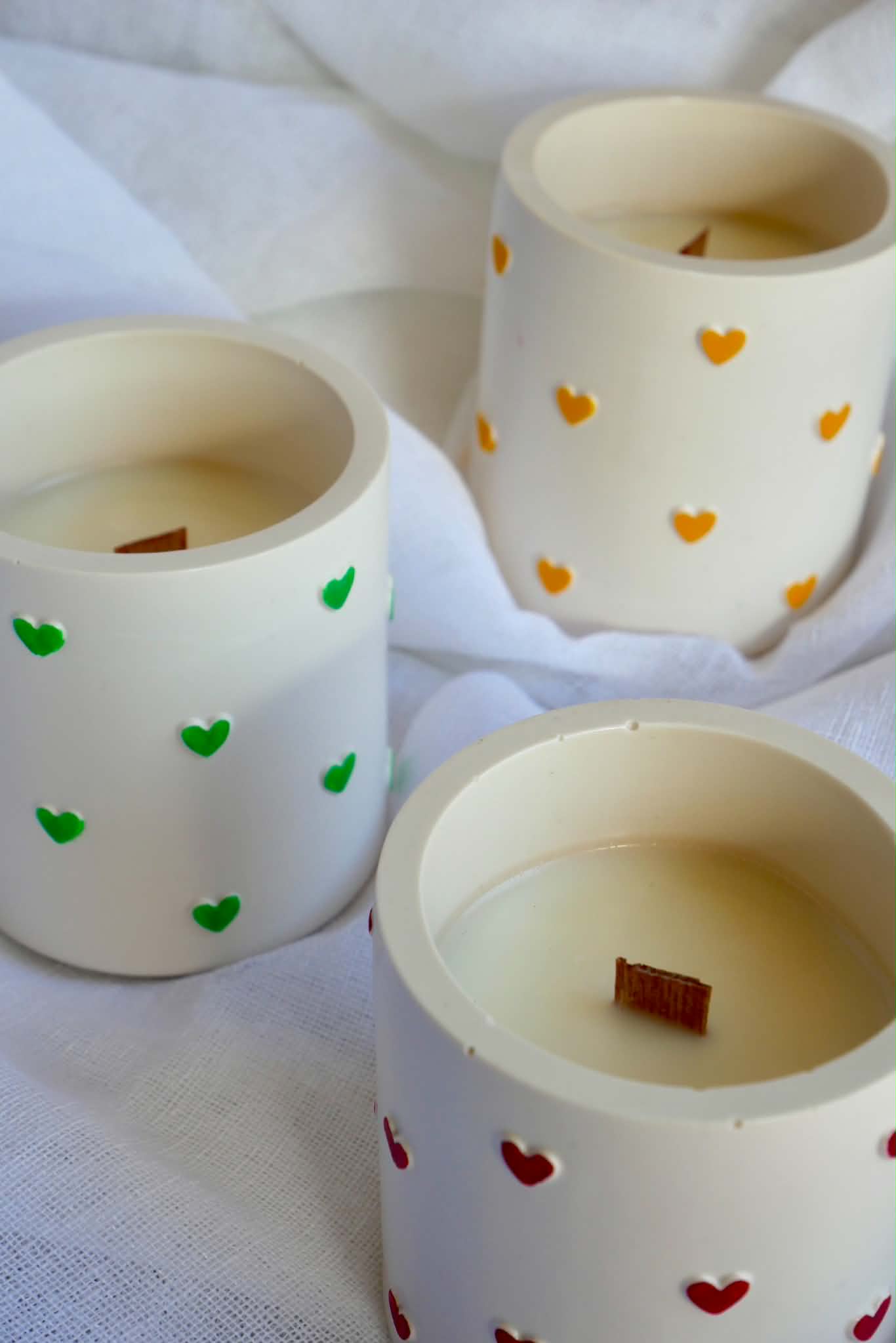 Bougies petits coeurs
