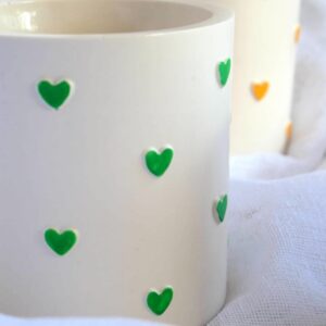 Bougie petits coeurs Mojito