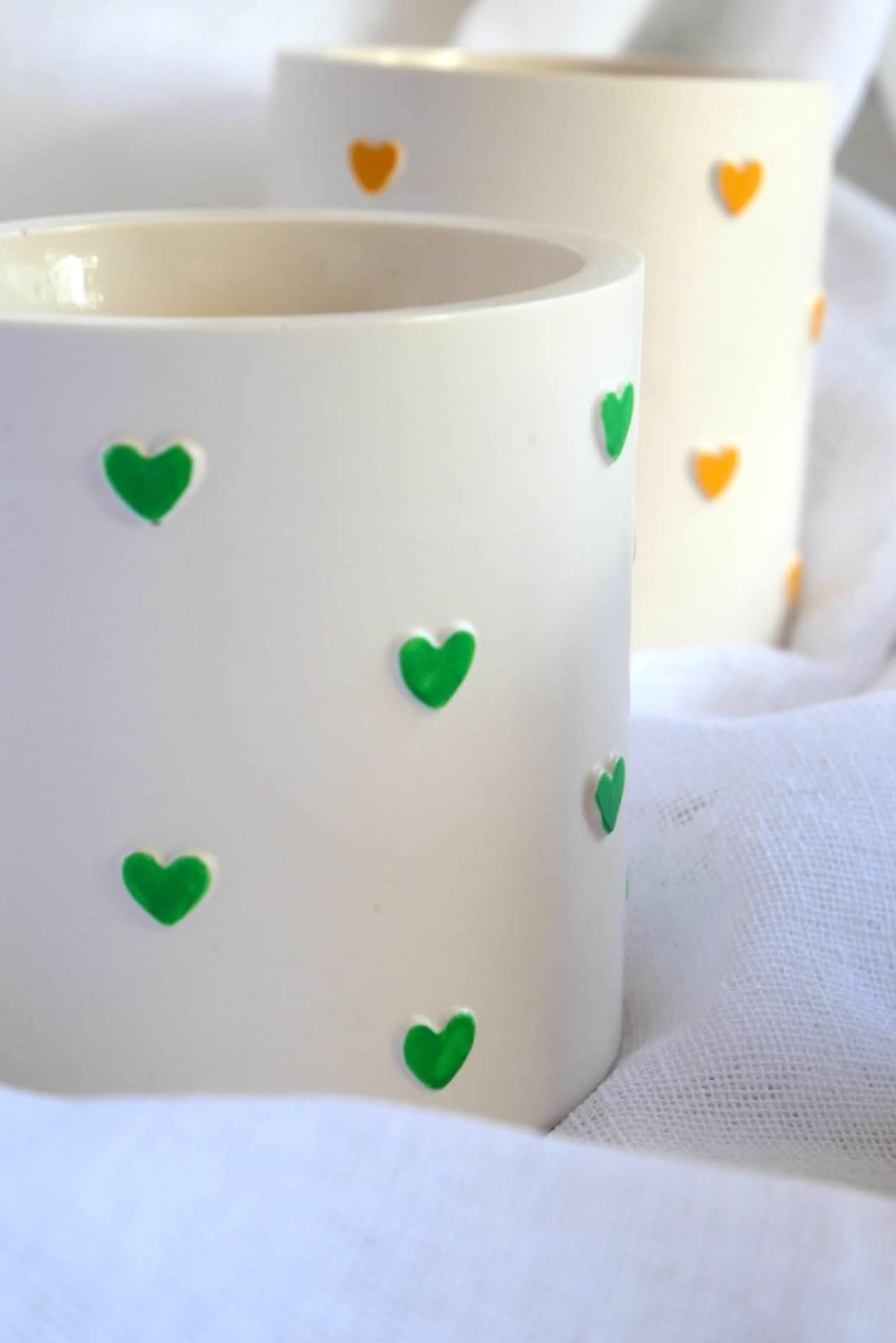 Bougie petits coeurs Mojito